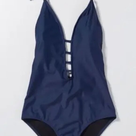 🔥🔥SALE🔥🔥Modcloth The Tereza Navy One-Piece Swimsuit NWOT - Picture 3 of 3